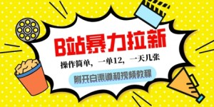 B站暴力拉新：一单12，一天几张，0门槛拉新(附渠道和教程)
