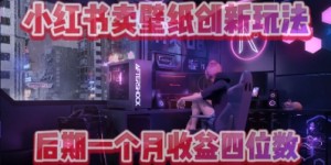 小绿书卖壁纸创新玩法，后期月入几千+