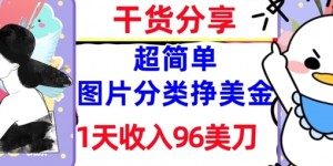 图片分类挣美金，1天收入96美刀，0成本，超简单， 实战干货，免费分享