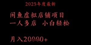 2025年度最新闲鱼虚拟店铺项目一人多店 小白轻松，月入1w+