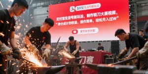 支付宝生活号新玩法，制作锻刀大赛视频，挣分成计划收益，操作简单，轻松月入过W