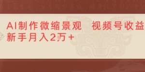 利用AI制作微缩场景视频老项目复活，1条视频变现多张