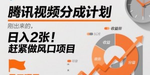 腾讯视频分成计划，刚出来的，日入2张，赶紧做风口项目