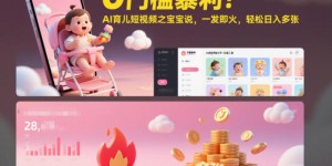 0门槛暴利！AI育儿短视频之宝宝说，一发即火，轻松日入多张