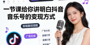 一节课给你讲明白抖音音乐号的变现方式