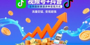 视频号+抖音，全网最新赛道多种变现方式，流量巨猛，变现超强