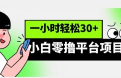 小白零撸平台项目，一小时轻松30+