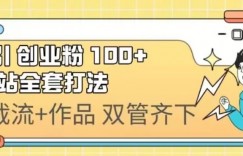 日引创业粉100+的b站全套打法，截流+作品双管齐下