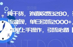 纯干货，外面收费3280，多平台引流变现，单日引流2000+，小白可直接上手操作，引流必备【拆解】