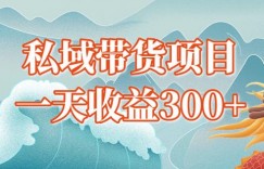 独孤私域带货蓝海项目，一天收益300+