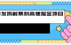 首发拆解高德暴利掘金项目