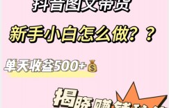 抖音图文带货，新手小白怎么做？单天收益500+【揭秘赚钱秘诀】