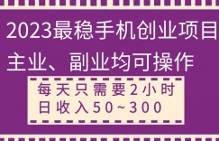 【全网变现首发】新手实操单号日入500+，渠道收益稳定，项目可批量放大