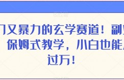 冷门又暴力的玄学赛道！副业首选，保姆式教学，小白也能月入过万！