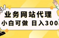 小白手机就能操作的业务网站代理项目，一单20，轻松日入300+