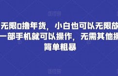 京东无限0撸年货，小白也可以无限放大操作，一部手机就可以操作，无需其他操作，简单粗暴