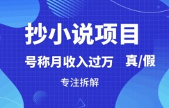 “抄小说”真的赚钱吗，到底能不能做，暴力拆解