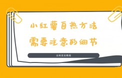 价值1980的小红书自热玩法，流量大佬都在用