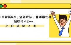 IP切片带货4.0，全新玩法，靠搬运也能轻松月入2w+