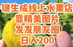 一键生成线上水果店，靠精美图片发发朋友圈，也能日入200