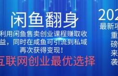 2024闲鱼翻身项目，暴力掘金，新人小白一看就会！