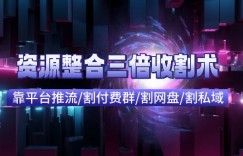快手付费进群+网盘收割+引流私域_资源整合三倍收割术