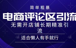 简单粗暴野路子引流-电商平台评论引流大法，无需开店铺长期精准引流适合懒人有手就行