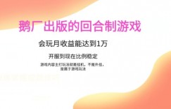 鹅厂出的的回合制游戏，游戏简单，容易上手，会玩月收益能达到1万+，开服到现在比例稳定