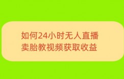一单利润19.9.24小时无人直播胎教故事，每天轻松200+