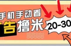 新平台看广告单机每天20-30+，无任何门槛，安卓手机即可，小白也能轻松上手