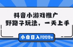 抖音小游戏元梦之星推广，0门槛，小白也能一天两三张