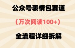 公众号表情包赛道，万次阅读100+，全流程拆解一下