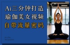 AI三分钟打造瑜伽美女视频，自带流量密码