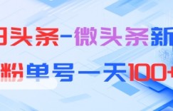 今日头条-微头条新玩法0粉单号一天1张+