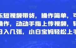 京东短视频带货，操作简单，可矩阵操作，动动手指上传视频，轻松日入几张，小白宝妈轻松上手