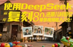 使用DeepSeek复刻80后童年，还原儿时回忆，单条视频收入几张