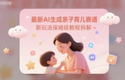 最新AI生成亲子育儿赛道新玩法保姆级教程拆解