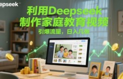 利用Deepseek制作家庭教育视频，引爆流量，日入几张