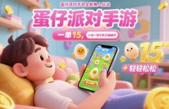 蛋仔派对手游全新懒人玩法，一单15.小白一部手机无脑 操作，日入多张+轻轻松松