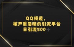引流蓝海QQ频道，日引500+创业粉