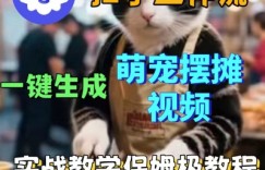 Coez扣子工作流一键生成萌宠摆摊短视频，实战保姆级教学