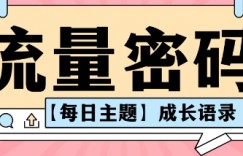 流量密码AI【每日主题】成长语录，抖音视频号可以轻松复制变现思路清晰