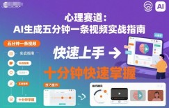 心理赛道：AI生成五分钟一条视频实战指南，十分钟快速掌握