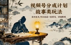 视频号分成计划，故事类玩法，潜力巨大，可以说是一匹黑马，详细教程