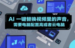 AI一键替换视频里的声音，需要电脑配置高或者云电脑