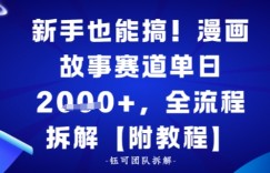 新手也能搞，漫画故事赛道单日多张，全流程拆解【附教程】