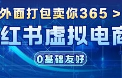 项目拆解：价值365小红书虚拟电商项目，信息差的玩法