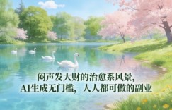 闷声发大财的治愈系风景，AI生成无门槛，人人都可做的副业