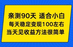 亲测90天！适合小白的自动项目，每天收入100左右，方法很简单【揭秘】