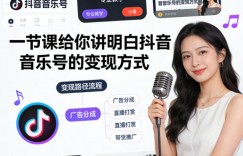 一节课给你讲明白抖音音乐号的变现方式